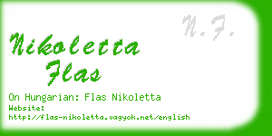 nikoletta flas business card